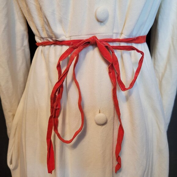 Vintage Nightgown Robe Set Women Size 13 Embroidered Flowers Hearts Tie Waist - Picture 12 of 16